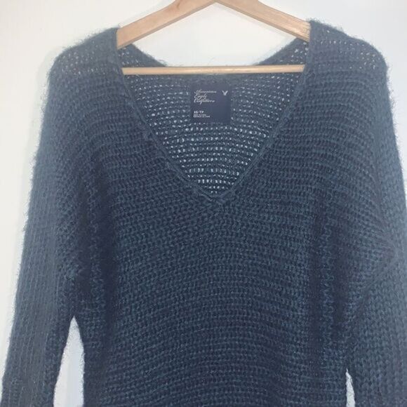 American Eagle Outfitters Acrylic Wool Mohair Sweater Sz XS‎ - Picture 3 of 11